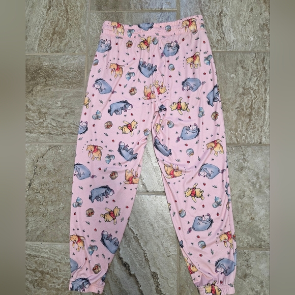 Disney Winnie The Pooh Lounge Pants Pink Womens Sleep Joggers Size Medium - Picture 3 of 6